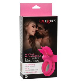 Calexotics Silicone Rechargeable Butterfly Dual Ring