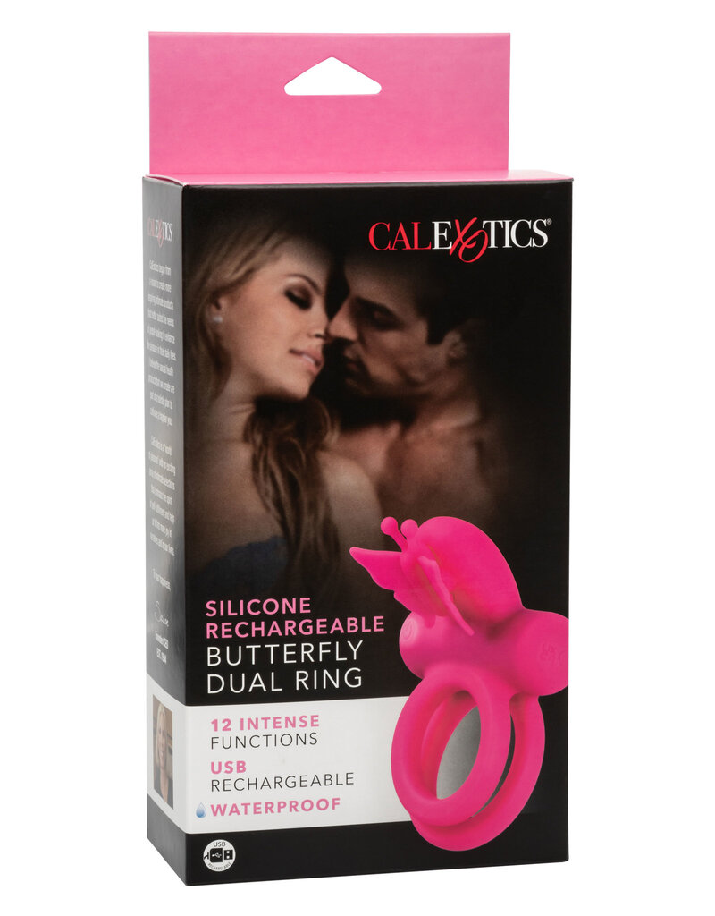 Calexotics Silicone Rechargeable Butterfly Dual Ring