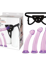 Lux Fetish Size Up 3-Piece Dildo And Harness Pegging Training Set