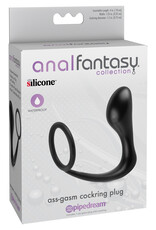 Pipedream Anal Fantasy Collection Ass Gasm Cockring Plug - Black