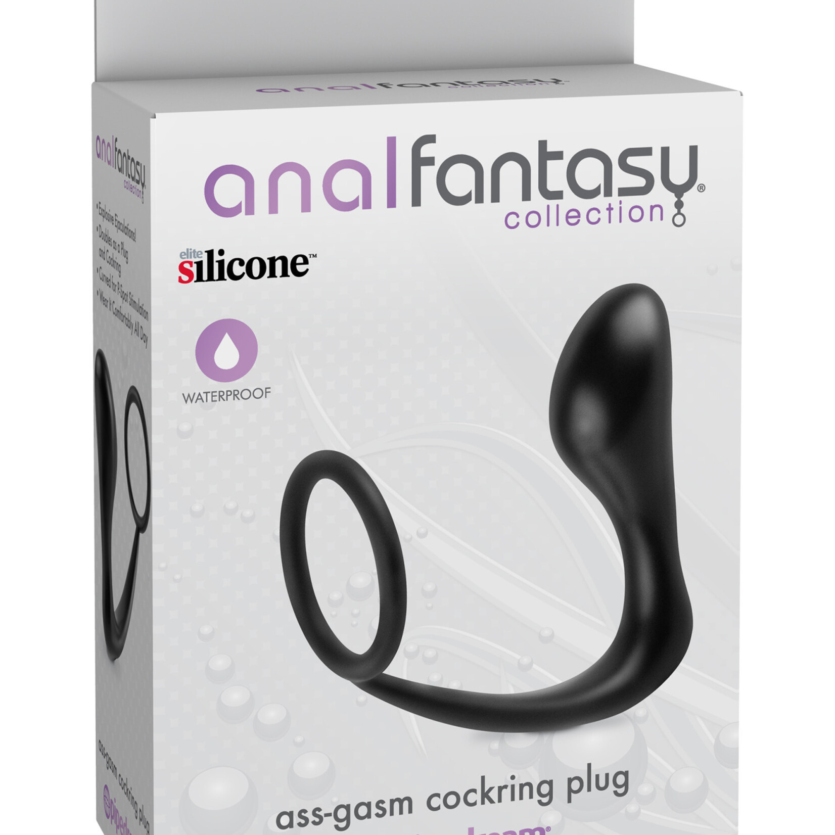 Pipedream Anal Fantasy Collection Ass Gasm Cockring Plug - Black