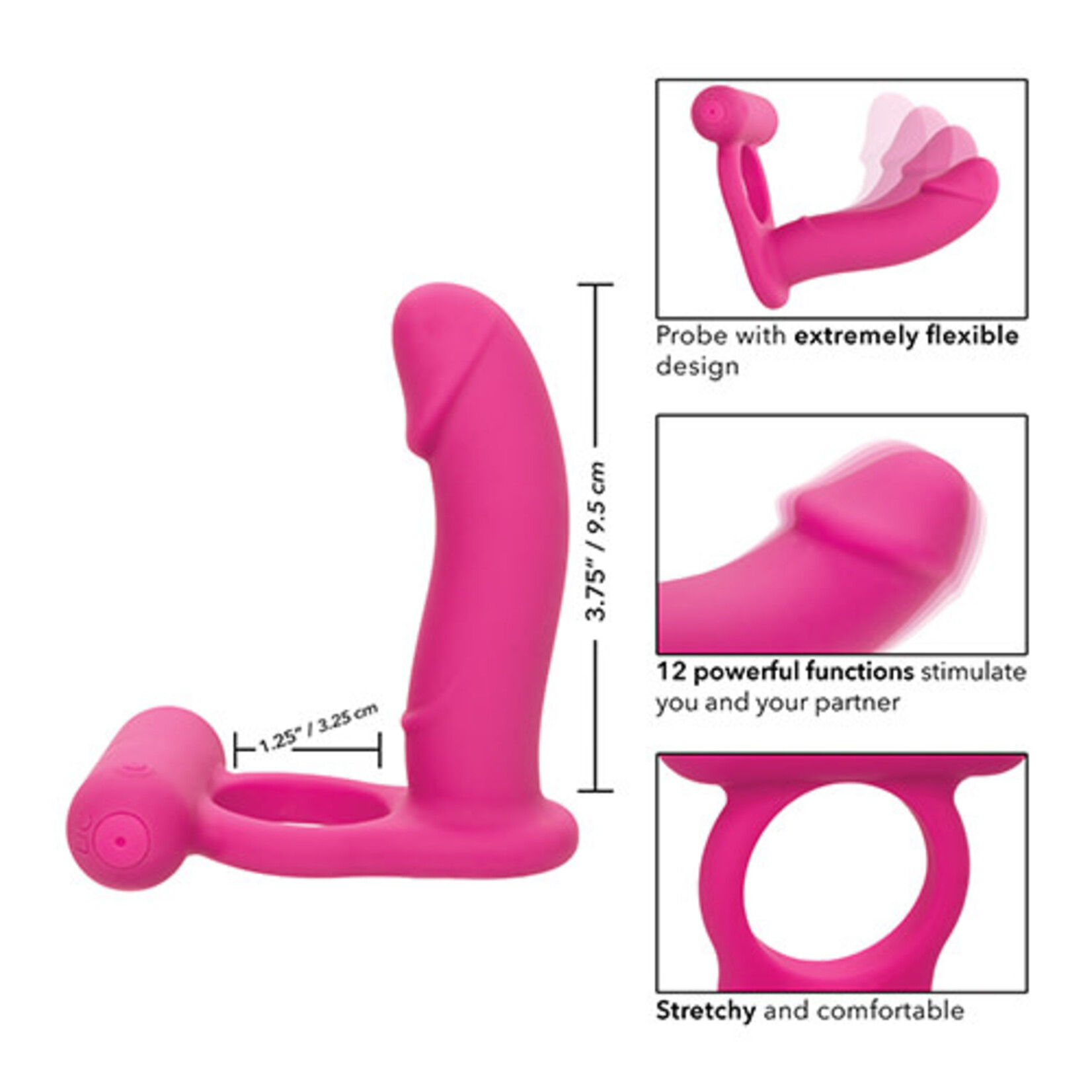 Calexotics Silicone Rechargeable Double Diver - Pink