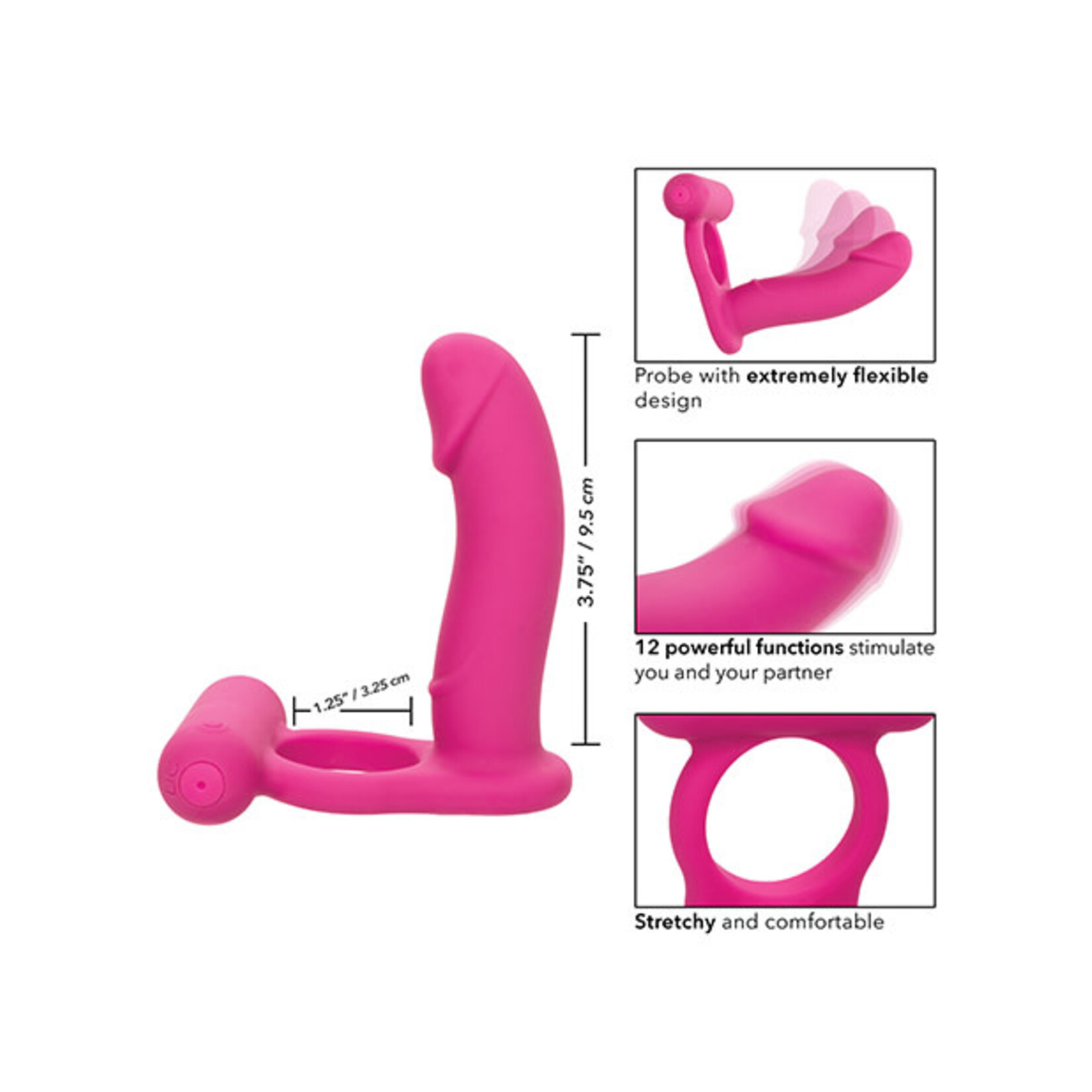 Calexotics Silicone Rechargeable Double Diver - Pink
