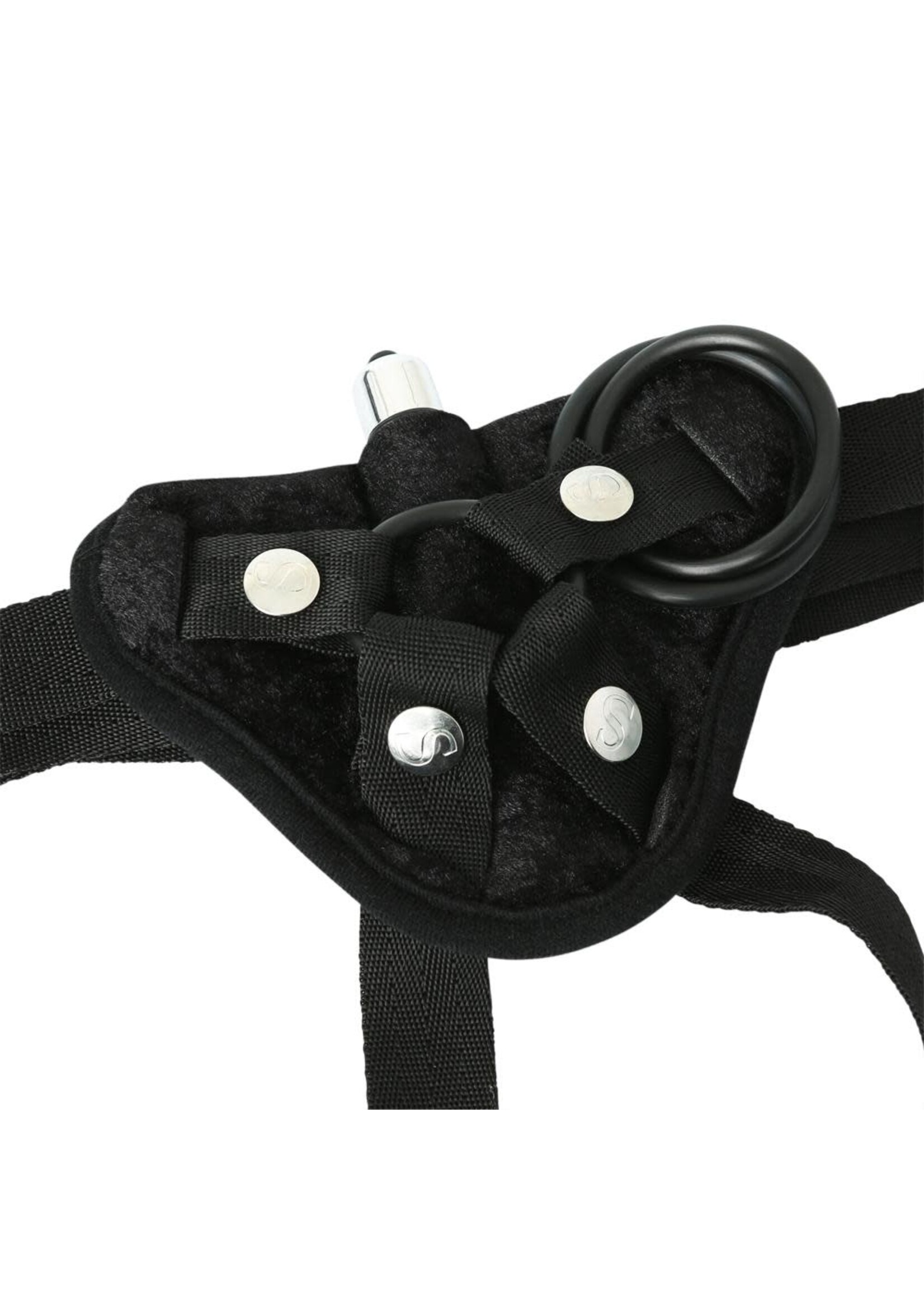 Sportsheets Sportsheets Vibrating Black Velvet Strap On