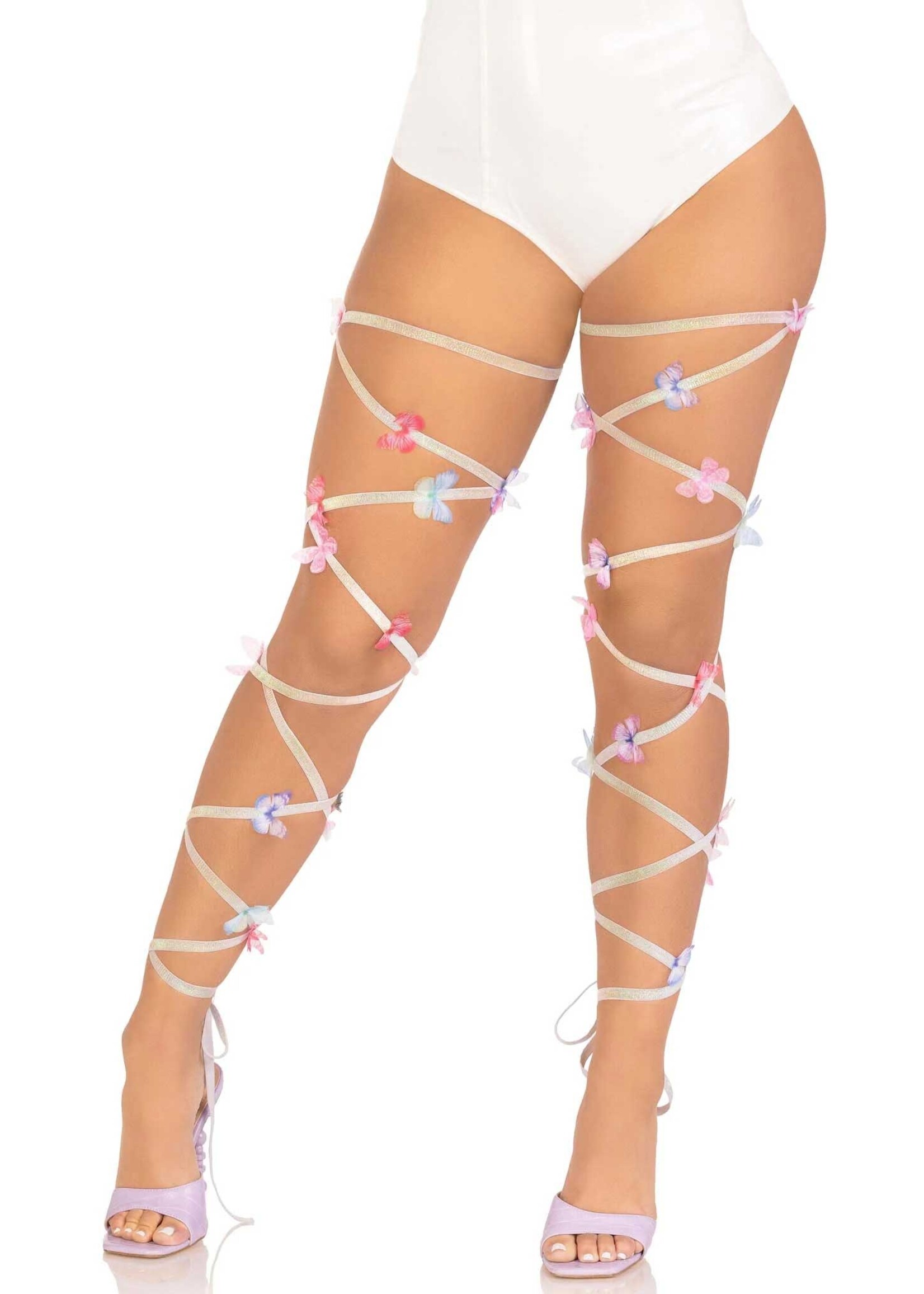 Leg Avenue Butterfly Leg Wraps - One Size - Multicolor