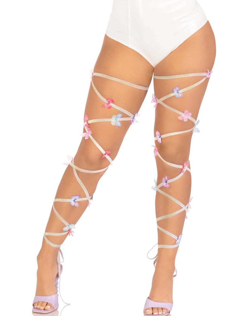 Leg Avenue Butterfly Leg Wraps - One Size - Multicolor