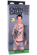 Doc Johnson Signature Cocks ULTRASKYN 8" Cock w/Removable Vac-U-Lock Suction Cup - Owen Grey