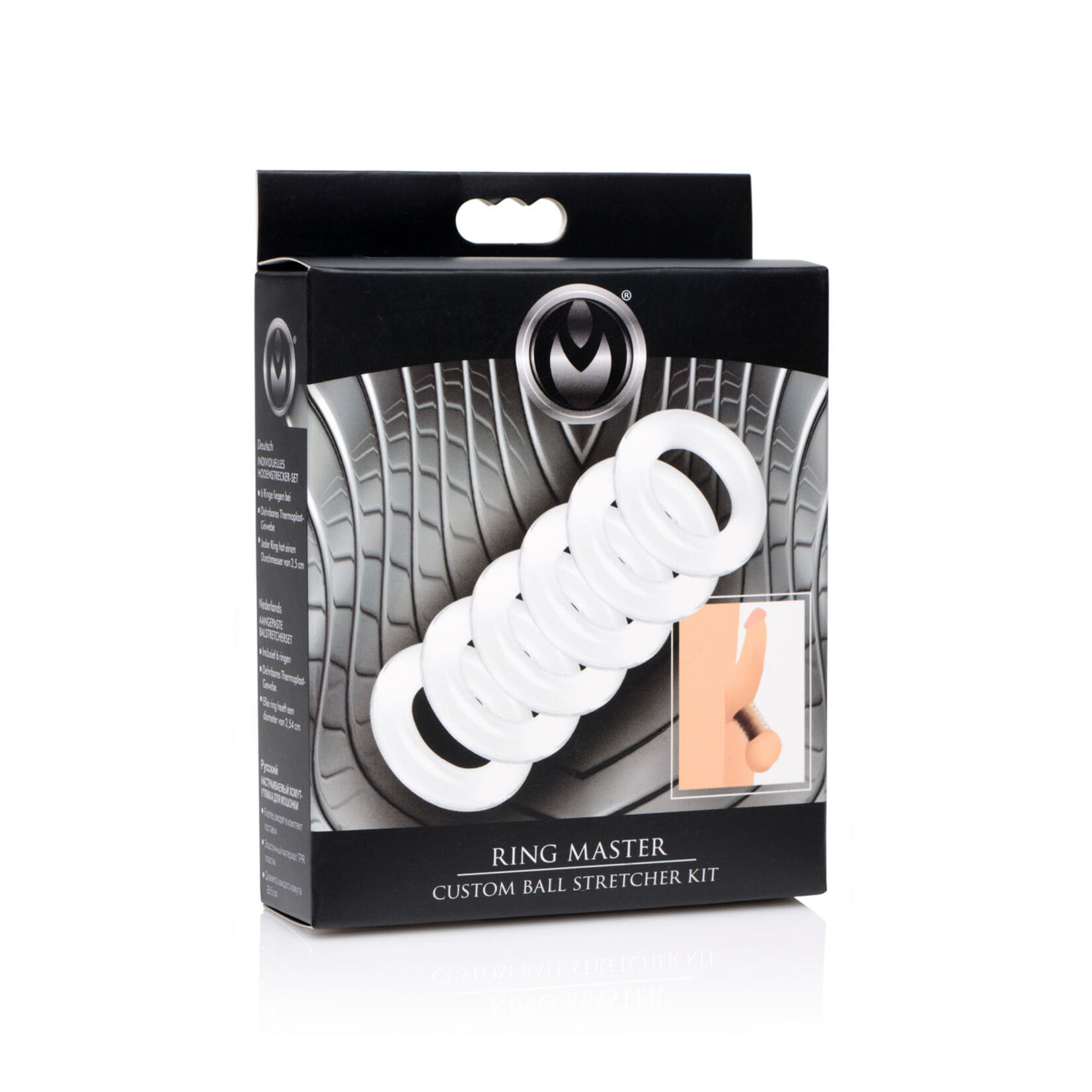 XR Brands Master Series Master Series Ring Master Custom Ball Stretching Kit - 6 Ring Pack