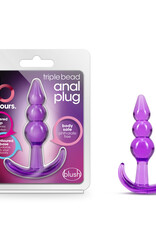 Blush Novelties B Yours Triple Bead Anal Plug Purple