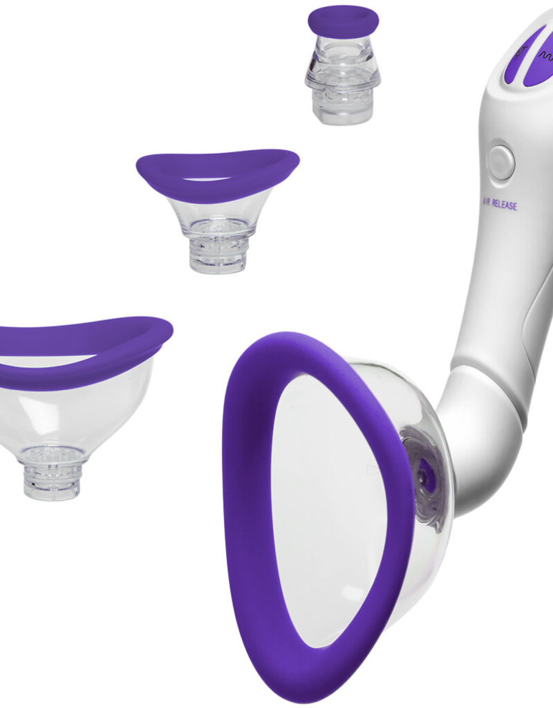 Doc Johnson Bloom - Intimate Body Pump - Automatic - Vibrating - Rechargeable - purple