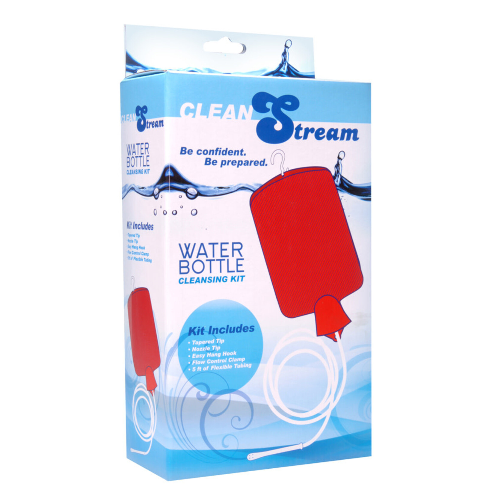 XR Brands Clean Stream Clean Stream Water Bottle Douche Kit - Red