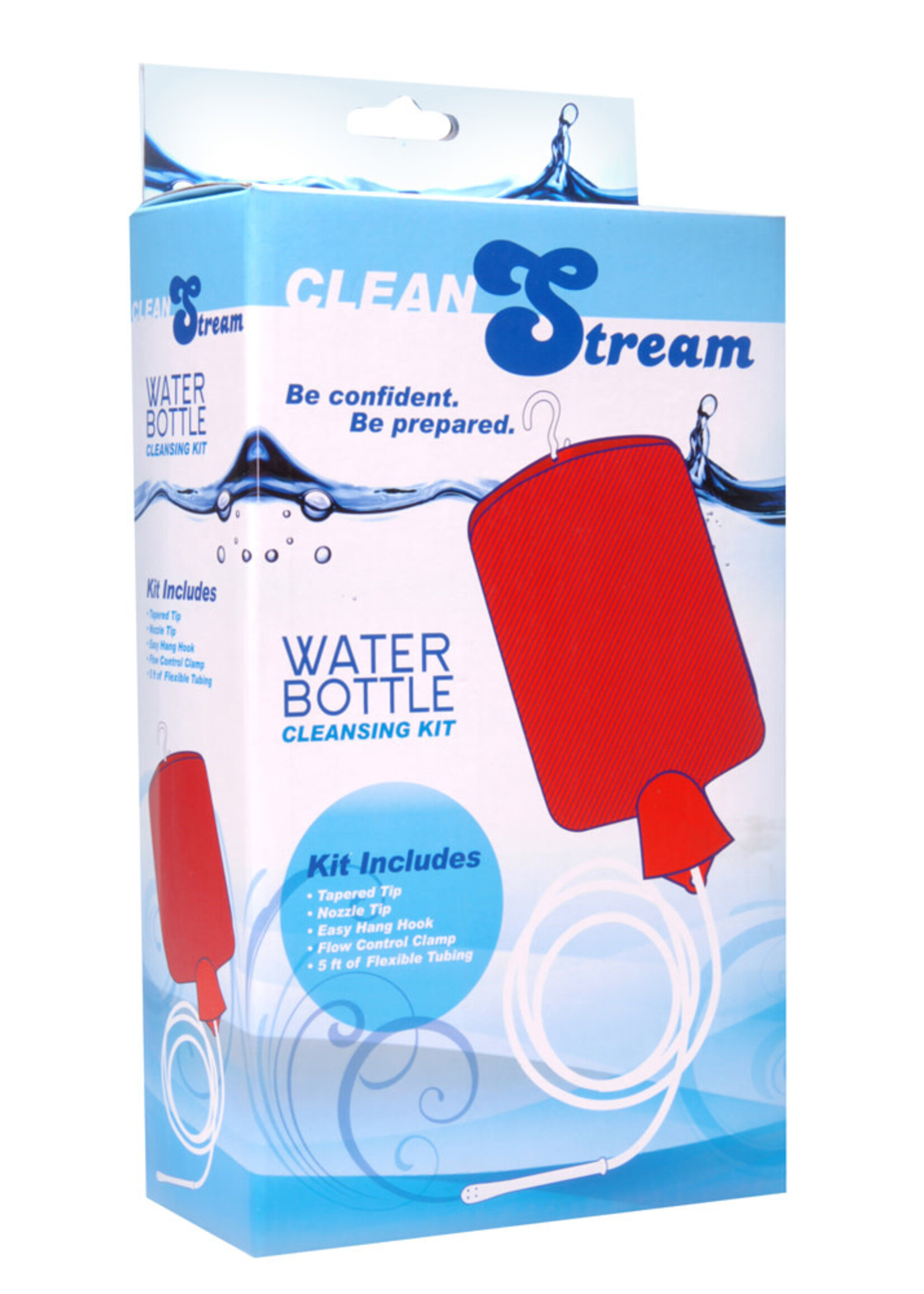 XR Brands Clean Stream Clean Stream Water Bottle Douche Kit - Red