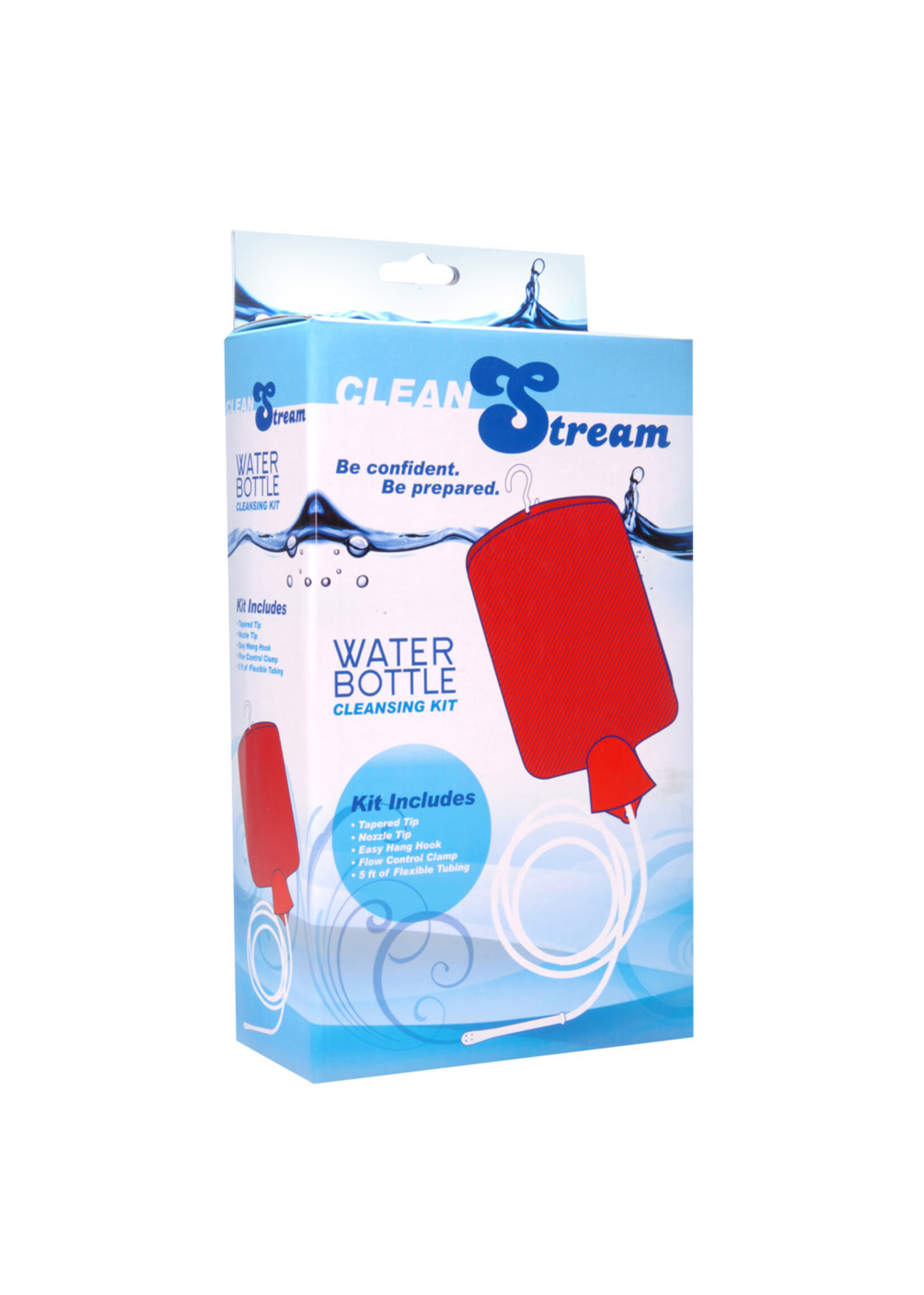 XR Brands Clean Stream Clean Stream Water Bottle Douche Kit - Red