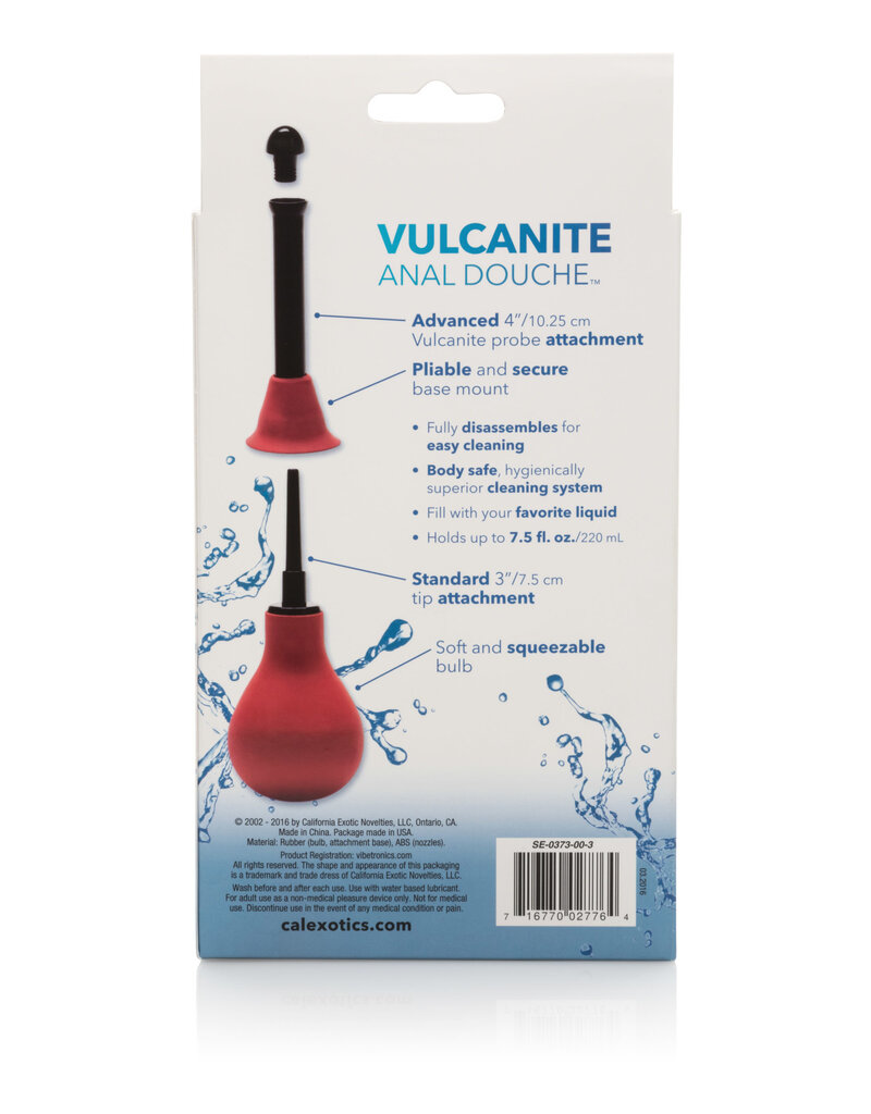 Calexotics Vulcanite Anal Douche With Attachment
