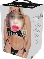HOTT PRODUCTS Fuck Friends Titanya Blow-Up Doll with Rechargeable Egg Kit - Vanilla