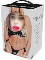HOTT PRODUCTS Fuck Friends Titanya Blow-Up Doll with Rechargeable Egg Kit - Vanilla