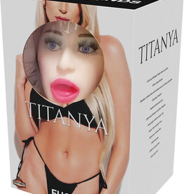 HOTT PRODUCTS Fuck Friends Titanya Blow-Up Doll with Rechargeable Egg Kit - Vanilla