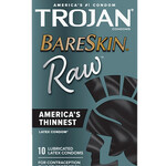 Trojan Condoms Trojan BareSkin Raw Condom - Pack of 10