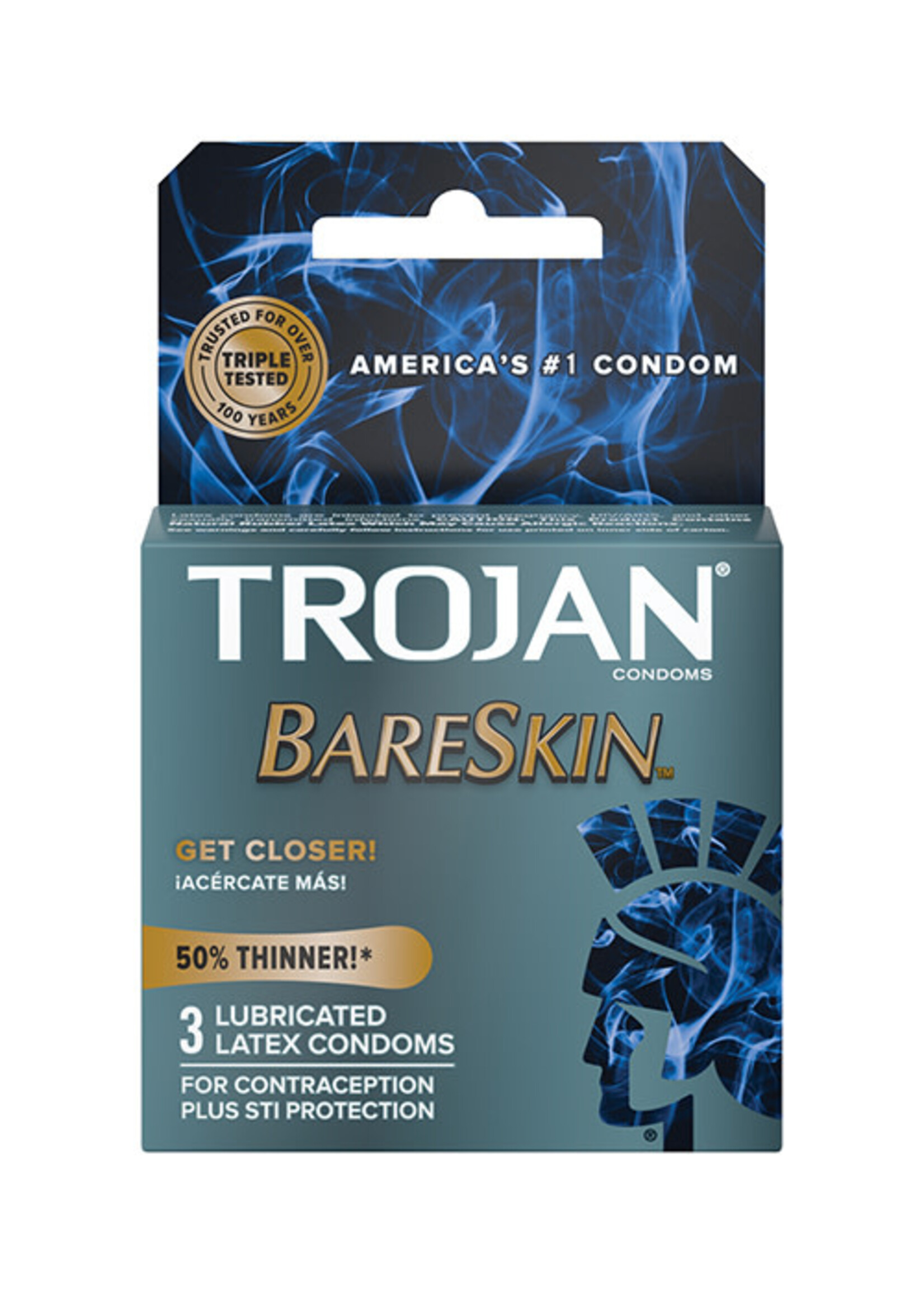 Trojan Condoms Trojan Bareskin 50% Thinner 3 pack