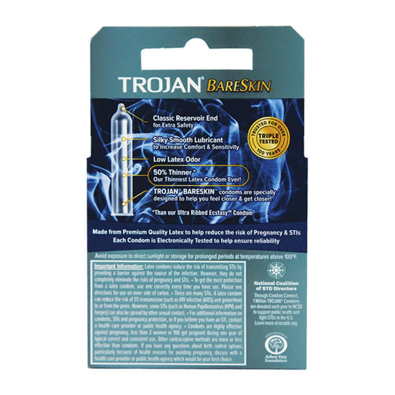 Trojan Condoms Trojan Bareskin 50% Thinner 3 pack