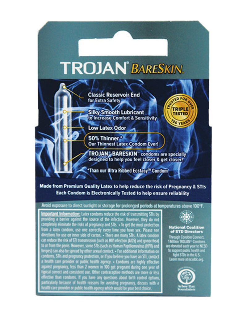 Trojan Condoms Trojan Bareskin 50% Thinner 3 pack