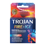 Trojan Condoms Trojan Fire and Ice Dual Action Lubricated Condoms - 3 Pack