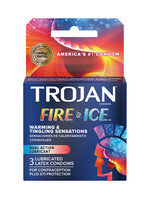 Trojan Condoms Trojan Fire and Ice Dual Action Lubricated Condoms - 3 Pack