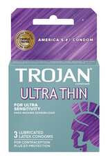 Trojan Condoms Trojan Condom Sensitivity Ultra Thin Lubricated 3 Pack