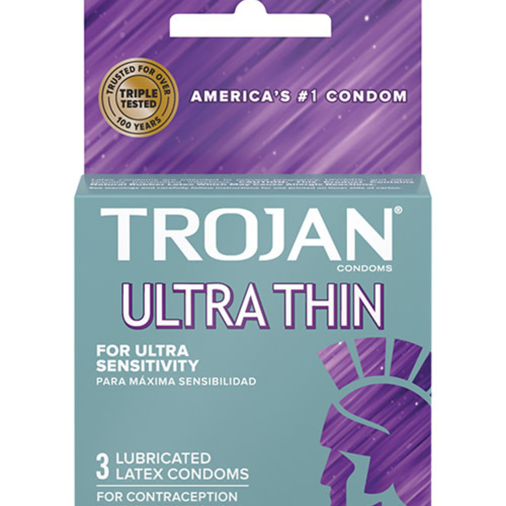 Trojan Condoms Trojan Condom Sensitivity Ultra Thin Lubricated 3 Pack
