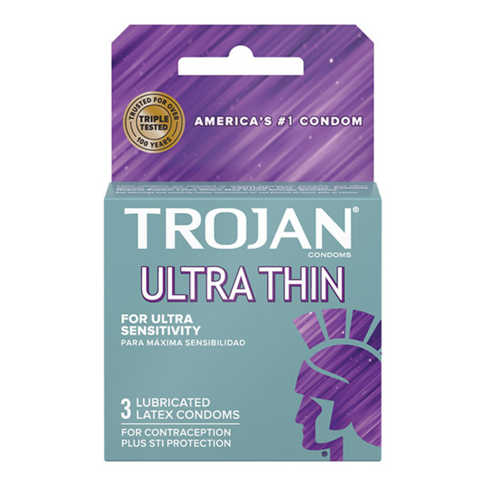Trojan Condoms Trojan Condom Sensitivity Ultra Thin Lubricated 3 Pack