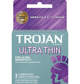 Trojan Condoms Trojan Condom Sensitivity Ultra Thin Lubricated 3 Pack