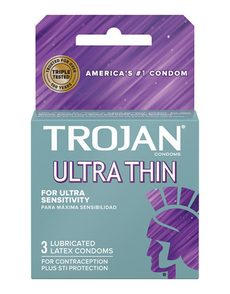 Trojan Condoms Trojan Condom Sensitivity Ultra Thin Lubricated 3 Pack