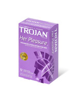 Trojan Condoms Trojan Her Pleasure Lubricated Condoms - Box of 12