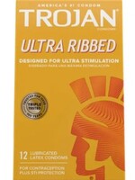 Trojan Condoms Trojan Ultra Ribbed Lubricated 12 Pack