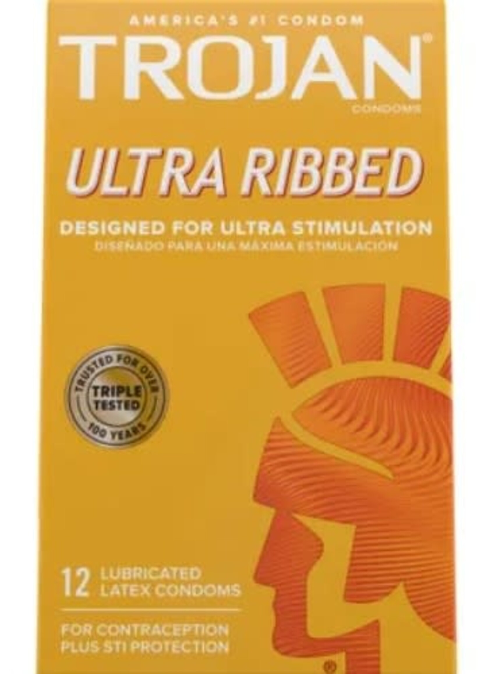 Trojan Condoms Trojan Ultra Ribbed Lubricated 12 Pack