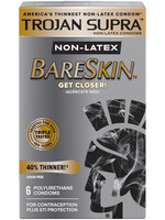 Trojan Condoms Trojan Supra Bareskin Non Latex Lubricated 6 Pack