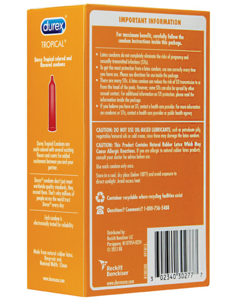 Durex Durex Tropical Flavors - 12 Pack