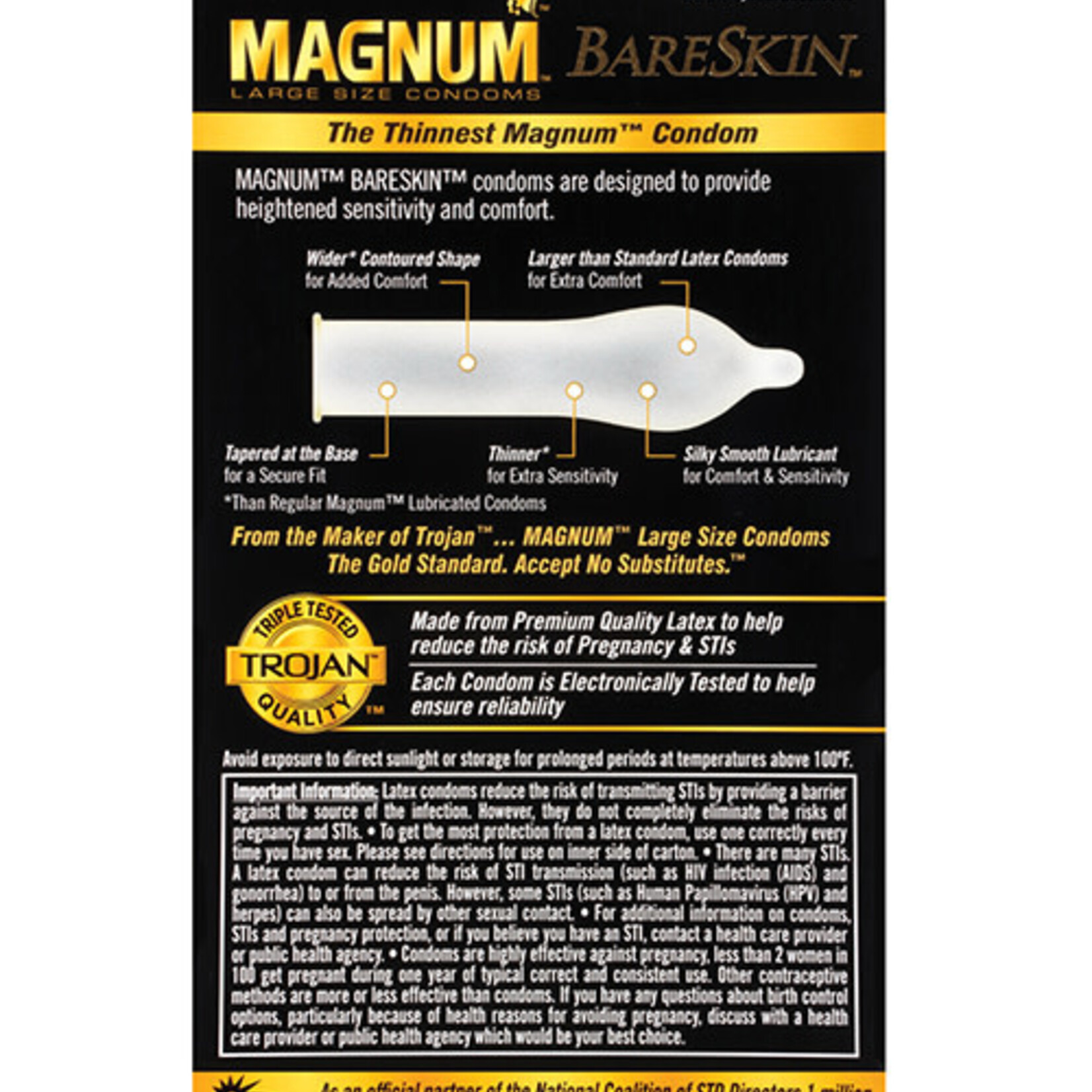 Trojan Condoms Trojan Magnum Bareskin Condoms - 10 pack