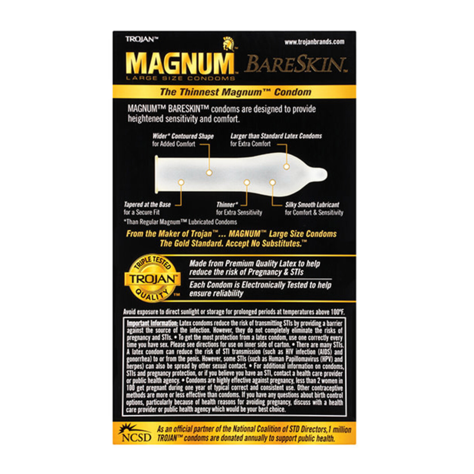 Trojan Condoms Trojan Magnum Bareskin Condoms - 10 pack