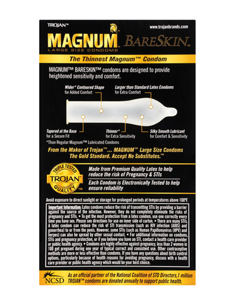 Trojan Condoms Trojan Magnum Bareskin Condoms - 10 pack