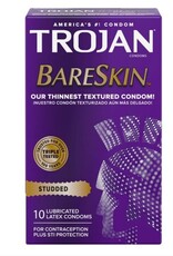 Trojan Condoms Trojan Studded Bareskin Condoms - Box of 10