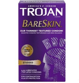 Trojan Condoms Trojan Studded Bareskin Condoms - Box of 10