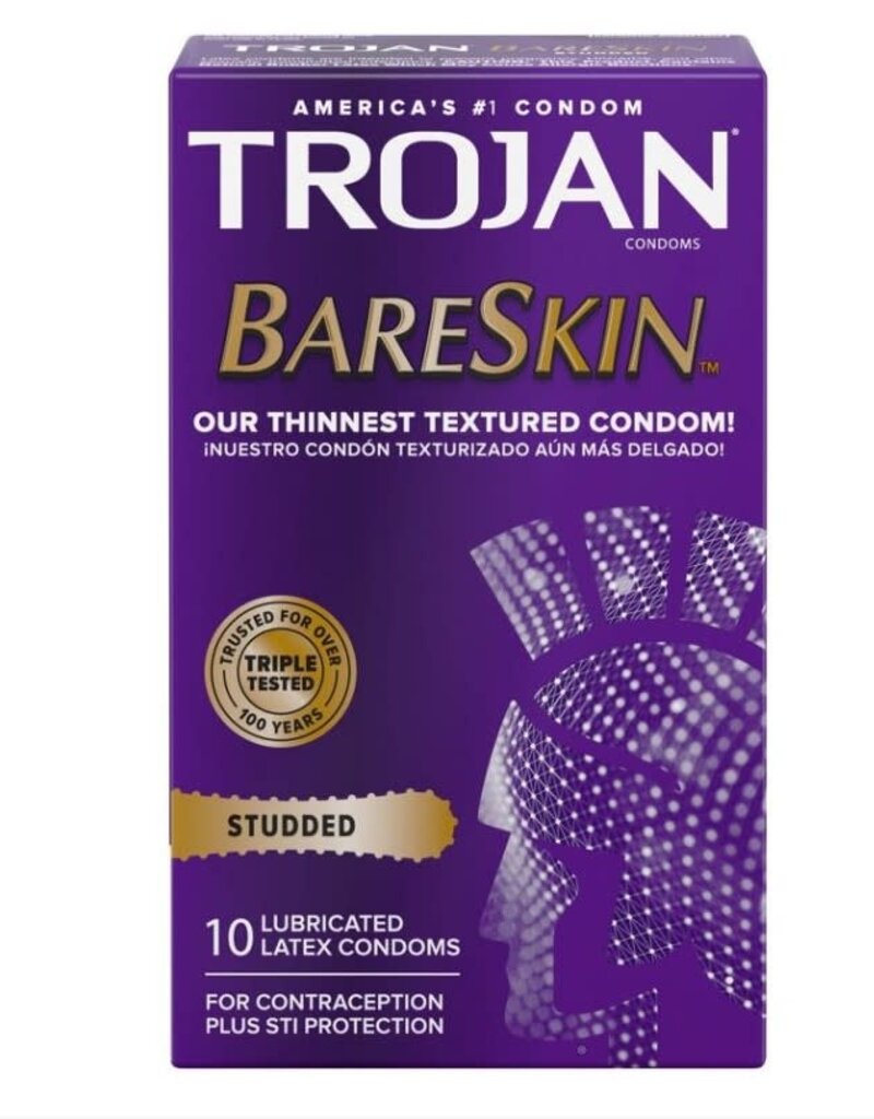 Trojan Condoms Trojan Studded Bareskin Condoms - Box of 10