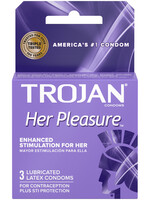 Trojan Condoms Trojan Her Pleasure Condoms - Box of 3