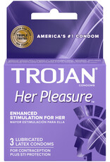 Trojan Trojan Her Pleasure Condoms - Box of 3