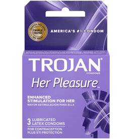 Trojan Trojan Her Pleasure Condoms - Box of 3