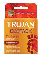 Trojan Condoms Trojan Ultra Ribbed Ecstasy Condoms - Box of 3