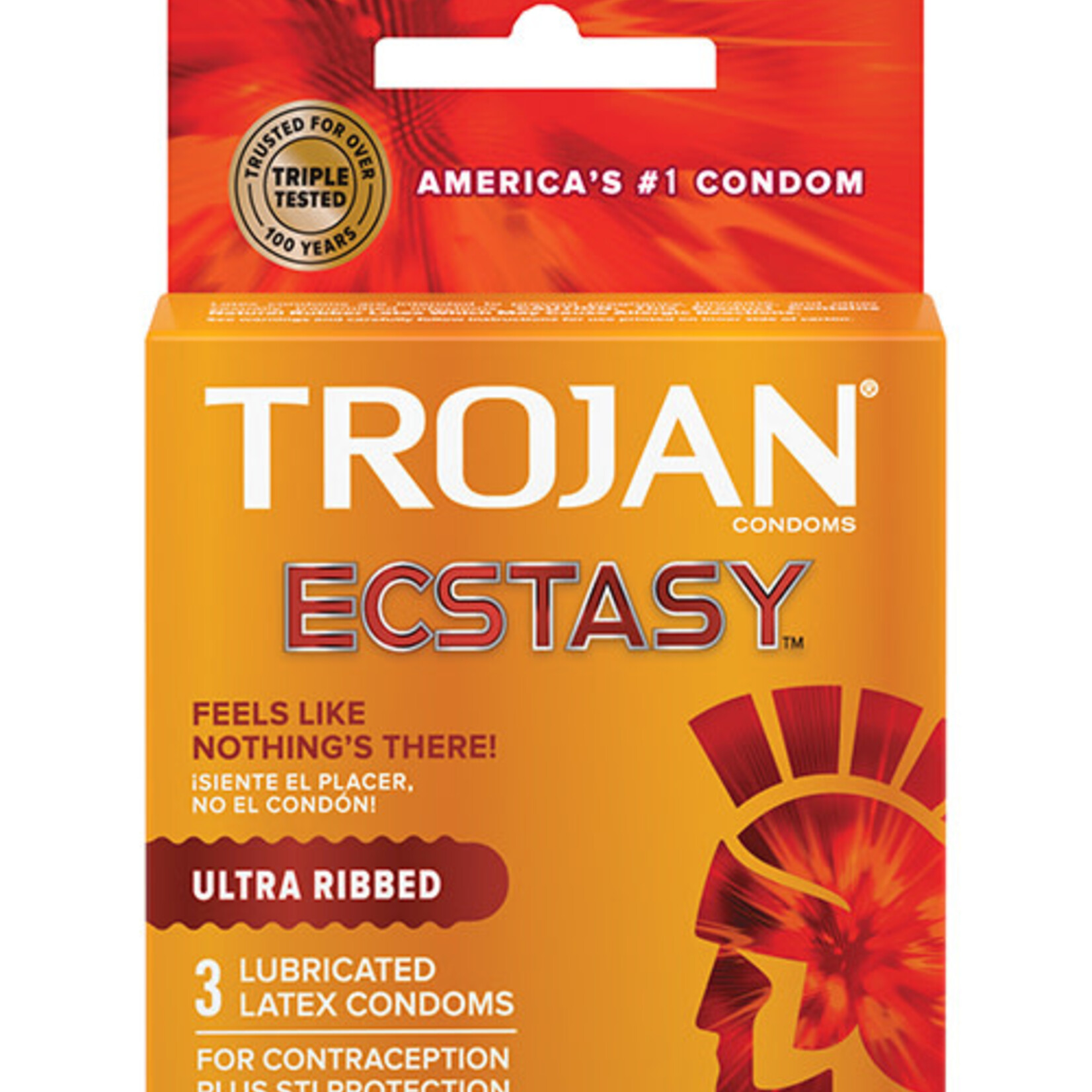Trojan Condoms Trojan Ultra Ribbed Ecstasy Condoms - Box of 3