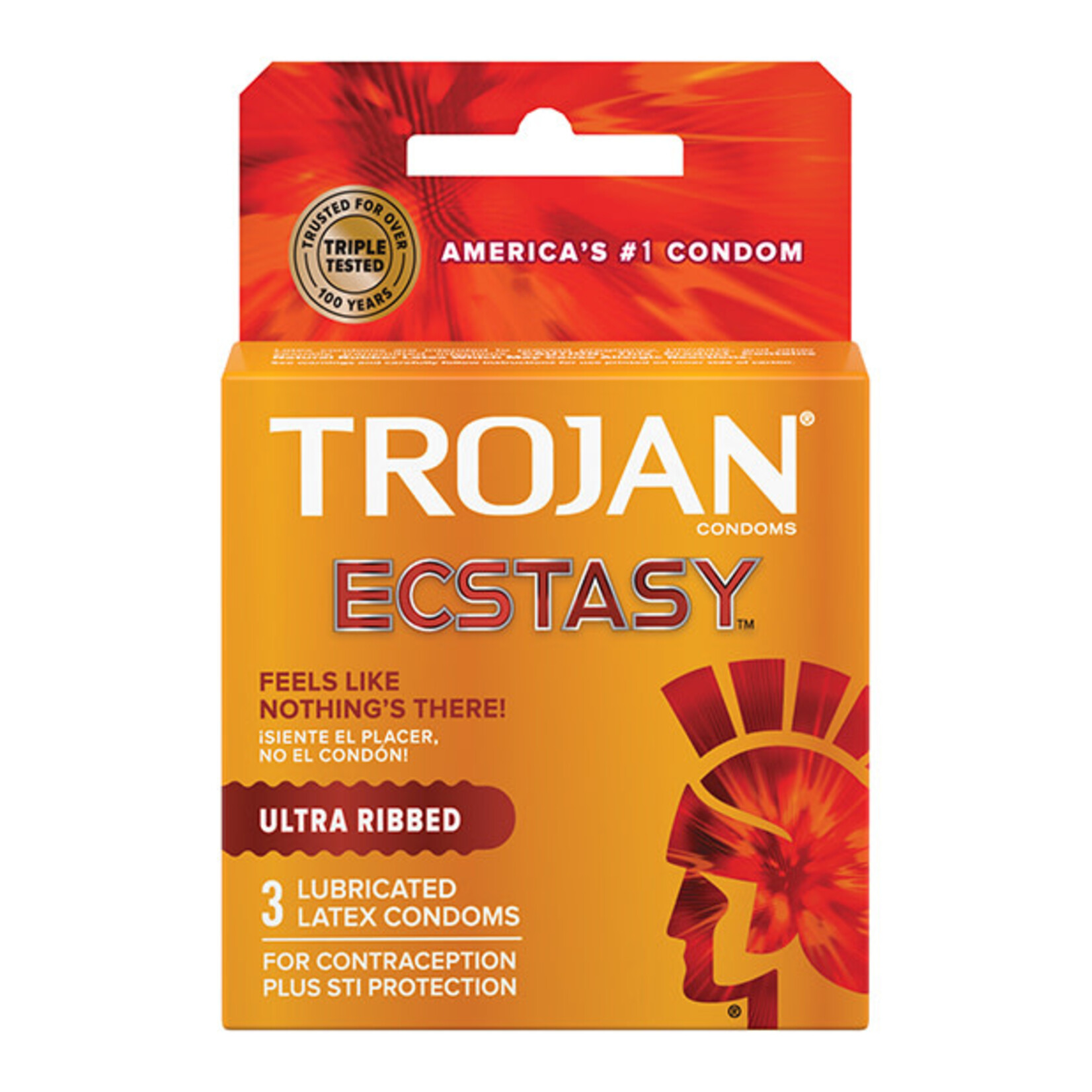 Trojan Condoms Trojan Ultra Ribbed Ecstasy Condoms - Box of 3