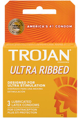 Trojan Trojan Ribbed Condoms - 3 pack